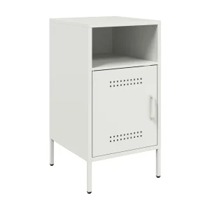 Channelview Nachtkastje 36x39x68 cm staal wit Channelview Nachtkastje 36x39x68 cm staal wit