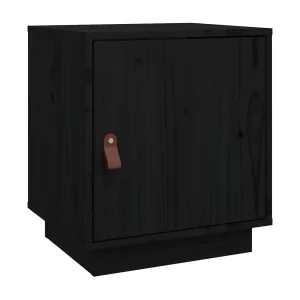 Clark Mills  Nachtkastje 40x34x45 cm massief grenenhout zwart