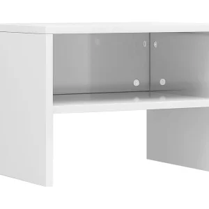 De Witt  Nachtkastje 40x30x30 cm bewerkt hout hoogglans wit