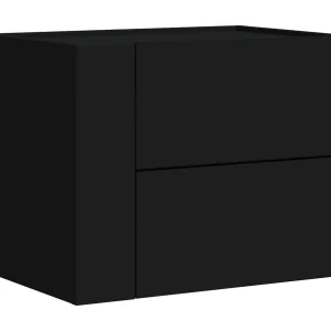 Dayton  Nachtkastje wandgemonteerd 45x30x35 cm zwart