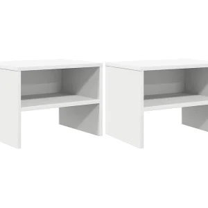 De Witt  Nachtkastjes 2 st 40x30x30 cm bewerkt hout wit