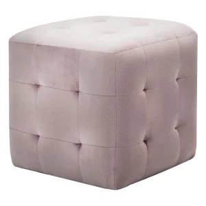 Delyn Nachtkastjes 2 st 30x30x30 cm fluweel roze Delyn Nachtkastjes 2 st 30x30x30 cm fluweel roze