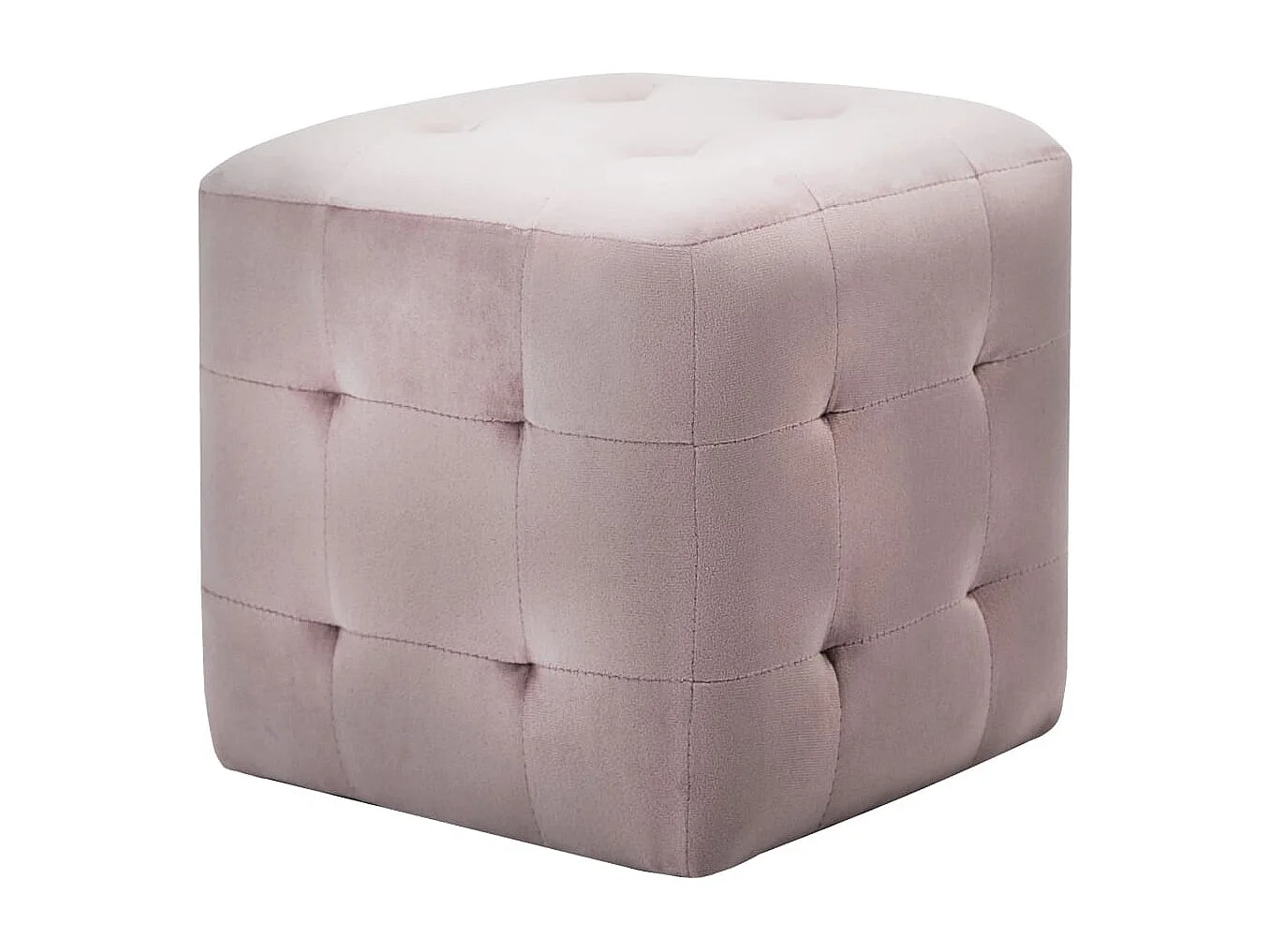 Delyn Nachtkastjes 2 st 30x30x30 cm fluweel roze