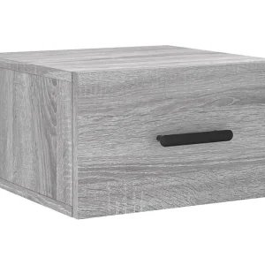 Cataula  Nachtkastje wandgemonteerd 35x35x20 cm grijs sonoma eikenkleur
