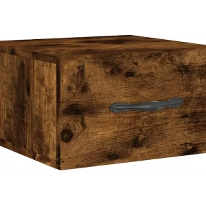 Carbon Hill  Nachtkastje wandgemonteerd 35x35x20 cm gerookt eikenkleurig