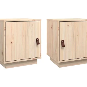 Clark Mills  Nachtkastjes 2 st 40x34x45 cm massief grenenhout