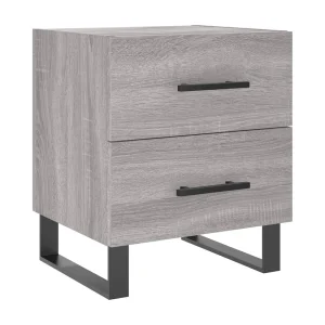 Cennet  Nachtkastje 40x35x47,5 cm bewerkt hout grijs sonoma eikenkleur