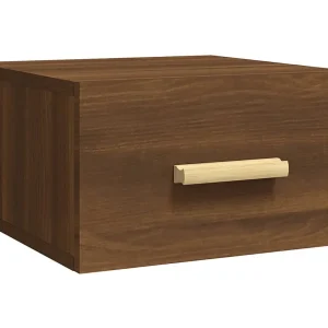 Cody  Nachtkastje wandgemonteerd 35x35x20 cm bruin eikenkleur