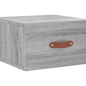 Brackettville  Nachtkastje wandgemonteerd 35x35x20 cm grijs sonoma eikenkleur