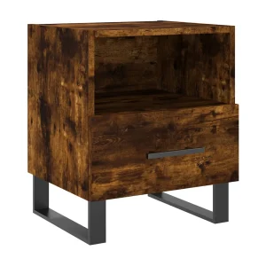 Bruni Nachtkastje 40x35x47,5 cm bewerkt hout gerookt eikenkleurig Bruni Nachtkastje 40x35x47,5 cm bewerkt hout gerookt eikenkleurig