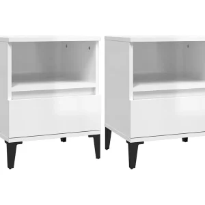 Centennial  Nachtkastjes 2 st 40x35x50 cm hoogglans wit