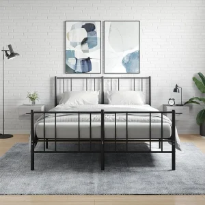 Cataula  Nachtkastjes 2 st wandgemonteerd 35x35x20 cm grijs sonoma eiken