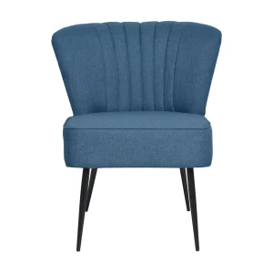 Cocktailstoel stof blauw