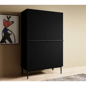 Buffet 2 deuren met zwart metalen voet 100×160 cm Buffet 2 deuren met zwart metalen voet 100×160 cm