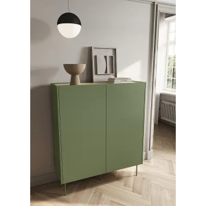 Buffet 2 deuren 2 laden met metalen voet 120×140 cm Buffet 2 deuren 2 laden met metalen voet 120×140 cm
