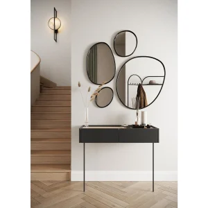 Console 2 laden met metalen voet 100×83 cm Console 2 laden met metalen voet 100×83 cm