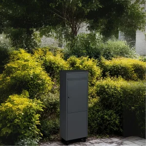 Brievenbus kolom FRANKURT – zwart – grote A4-opening – vloerbevestiging – sleutelslot Brievenbus kolom FRANKURT – zwart – grote A4-opening – vloerbevestiging – sleutelslot