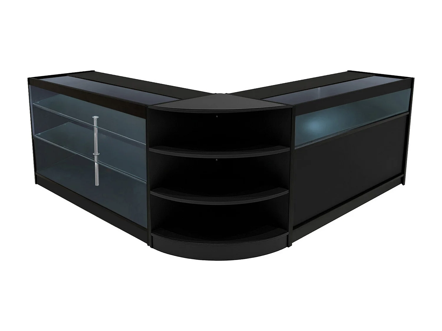 Demeter LED Winkel Toonbank Set K1500, B1500 & LM60 - Zwart
