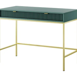 Console 2 laden met gouden metalen poten 104×78 cm Console 2 laden met gouden metalen poten 104×78 cm