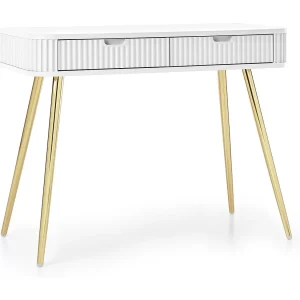 Console 2 planken met gouden pieds matten 103×80 cm Console 2 planken met gouden pieds matten 103×80 cm