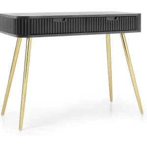 Console 2 planken met gouden pieds matten 103×80 cm