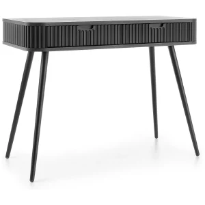 Console met 2 lades en zwarte vloermatten, 103×80 cm Console met 2 lades en zwarte vloermatten, 103×80 cm