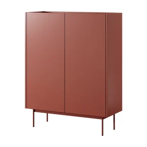 Buffet 2 deuren en houten lamellen 97×122 cm