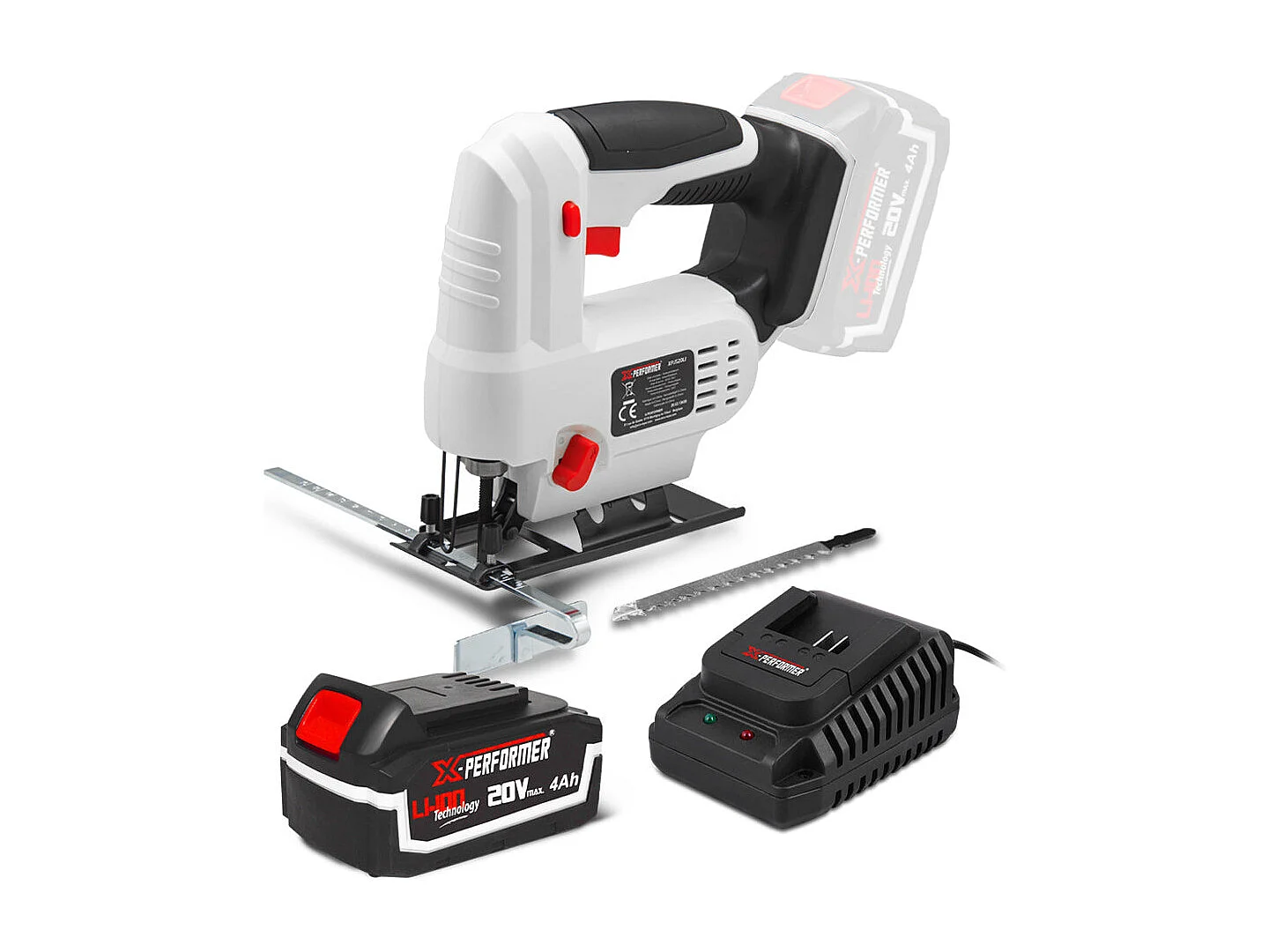 Draadloze Pendel decoupeerzaag 20V X-Performer - Houtzaag 51 mm / staal 2 mm - Met 4Ah batterij en 2H lader