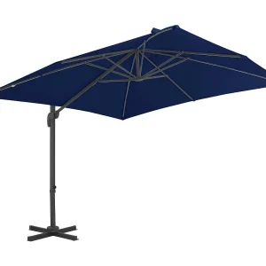 Church Point Zweefparasol met aluminium paal 3×3 m azuurblauw Church Point Zweefparasol met aluminium paal 3×3 m azuurblauw