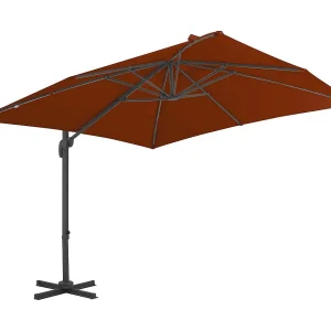 Church Point Zweefparasol met aluminium paal 300×300 cm terracottakleurig Church Point Zweefparasol met aluminium paal 300×300 cm terracottakleurig