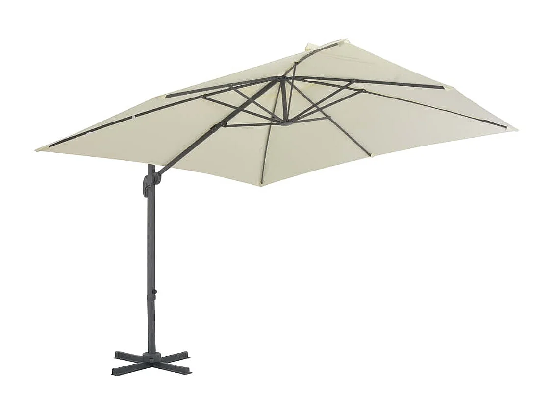 Church Point Zweefparasol met aluminium paal 300x300 cm zandkleurig