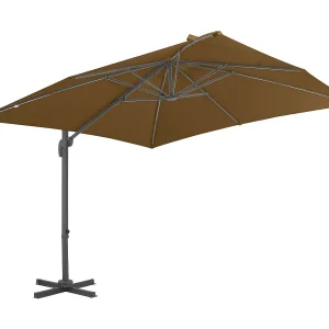 Church Point Zweefparasol met aluminium paal 300×300 cm taupe Church Point Zweefparasol met aluminium paal 300×300 cm taupe