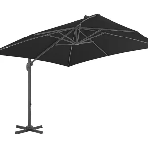 Church Point Zweefparasol met aluminium paal 3×3 m zwart Church Point Zweefparasol met aluminium paal 3×3 m zwart
