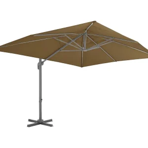 Church Point Zweefparasol met aluminium paal 400×300 cm taupe Church Point Zweefparasol met aluminium paal 400×300 cm taupe