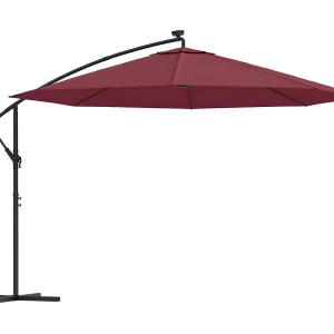 Carrickboy  Zweefparasol met LED-verlichting 350 cm bordeauxrood