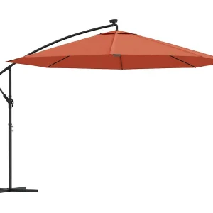 Carrickboy  Zweefparasol met LED-verlichting 350 cm terracottakleurig