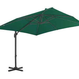 Church Point Zweefparasol met aluminium paal 300×300 cm groen Church Point Zweefparasol met aluminium paal 300×300 cm groen