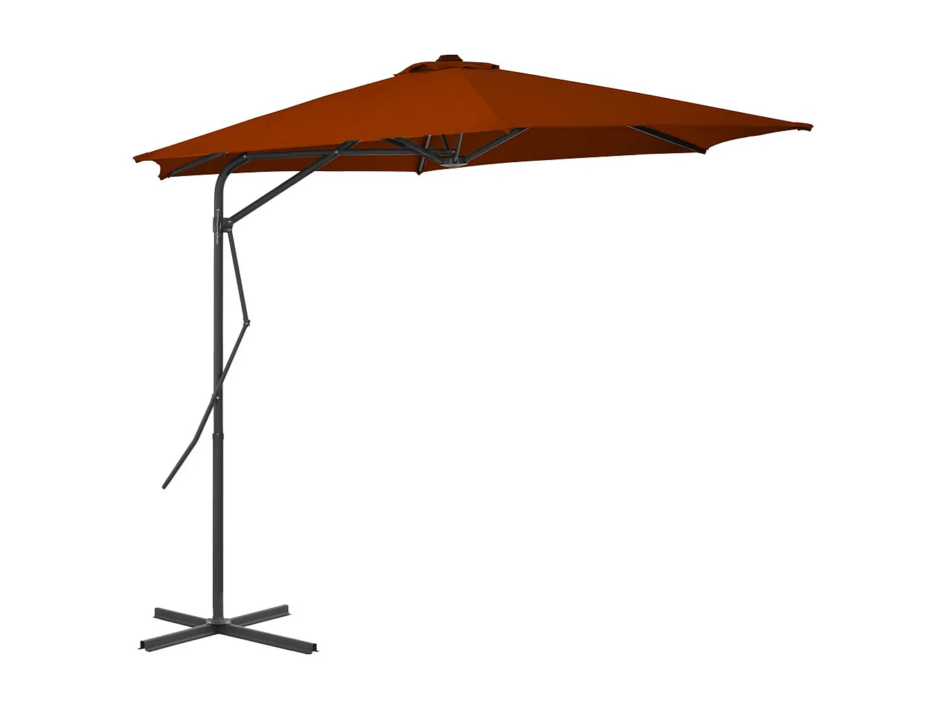 Clongullane Parasol met stalen paal 300x230 cm terracottakleurig