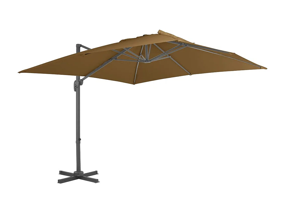 Cedral Parasol met draagbare voet taupe