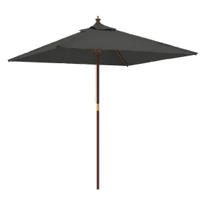 Daranor  Parasol met houten paal 198x198x231 cm antracietkleurig