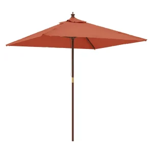 Daranor  Parasol met houten paal 198x198x231 cm terracottakleurig
