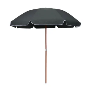 Brownsboro Parasol met stalen paal 240 cm antracietkleurig Brownsboro Parasol met stalen paal 240 cm antracietkleurig