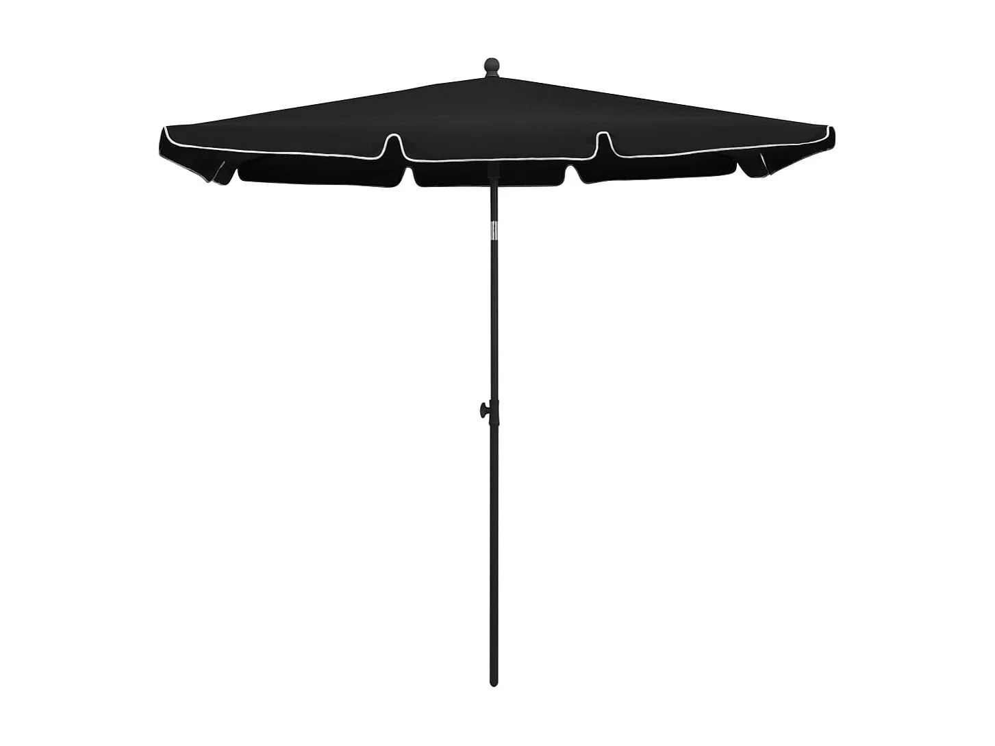 Caylan Parasol met paal 210x140 cm zwart