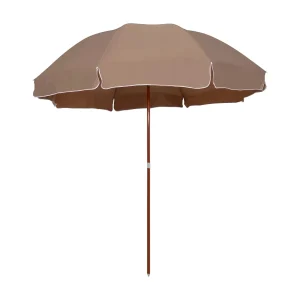 Brownsboro Parasol met stalen paal 300 cm taupe Brownsboro Parasol met stalen paal 300 cm taupe