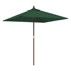 Daranor  Parasol met houten paal 198x198x231 cm groen
