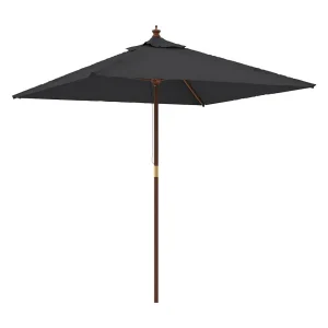 Daranor  Parasol met houten paal 198x198x231 cm zwart