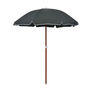 Brownsboro Parasol met stalen paal 180 cm antracietkleurig Brownsboro Parasol met stalen paal 180 cm antracietkleurig