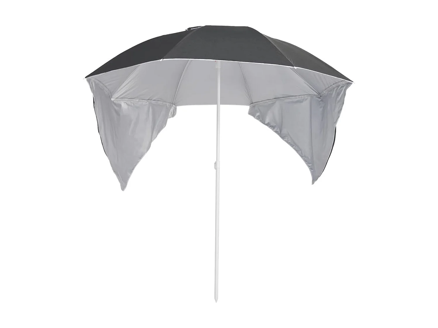 Ceyda Strandparasol met zijwanden 215 cm antracietkleurig