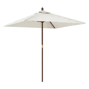 Daranor  Parasol met houten paal 198x198x231 cm zandkleurig