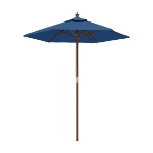 Delinra Parasol met houten paal 196×231 cm azuurblauw Delinra Parasol met houten paal 196×231 cm azuurblauw